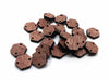 WP0008 - 6 pcs. Brown Wood Hexagon Flat Connectors – 14mm x 12mm