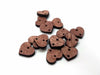 WP0010 - 6 pcs. Brown Wood Heart Flat Connectors – 15mm x 13mm