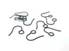 E853 - 50 pcs 304 Stainless Steel Earring Hooks with Loop Hole - 19mm x 14mm - Large Loop: 6mm - Black