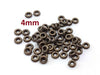 JR0004 - 100 pcs Antique Bronze Soldered Closed Jump Rings - 4mm - 16 Gauge (1.2mm Thick)