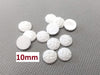 RC0049 - 10 pcs Druzy Resin Embellishment Cabochons White - 10mm - Dome Circle