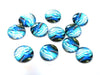 GT026 - 10 pcs Circle Abstract Glass Round Dome Seals Tiles Cabochons - 12mm - Blue Teal Multicolor