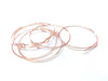 W044B - 500 pcs. Rose Gold Plated EXTRA LARGE Unbent Wine Charm/Earwire Hoop Rings - 36mm (1.5 inch)- 21 Gauge