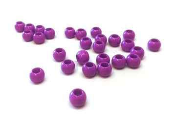 BD853 - 100 pcs Purple Orchid Smooth Ball Spacer Beads - 10mm - Large Hole: 4.7mm - Fits European Cords and Paracord!
