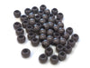 BD852 - 100 pcs Gray Charcoal Smooth Ball Spacer Beads - 10mm - Large Hole: 4.7mm - Fits European Cords and Paracord!