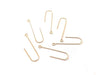 E616C - 100 pcs 304 Stainless Steel Earring Hooks - 37mm x 11mm - Hole: 1.7mm - Long Ear Wire Stick Bar - Gold - Parallel Loop