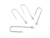 E615 - 20 pcs 304 Stainless Steel Earring Hooks - 37mm x 11mm - Hole: 1.7mm - Long Ear Wire Stick Bar - Silver - Parallel Loop