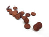 E627B - 50 pcs. 304 Stainless Steel Earring Posts Studs Settings Cabochons Tacks - 15mm Diameter - Wood - Cherry Brown - Thin Frame