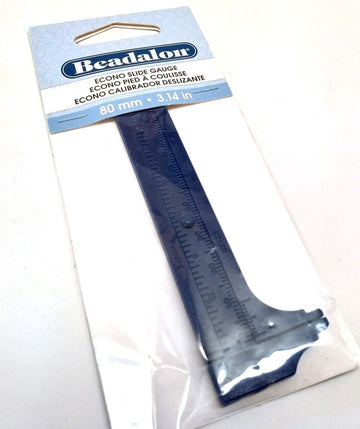 T079 - 1 pc. Blue Econo Slide Gauge Caliper - Measuring Tool - 80mm (3.14 in) - Beadalon