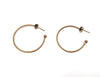 E629 - 10 pcs (5 pairs) Antique Bronze Earring Hoops - 30mm (1.18 inch) - Metal Backs Included