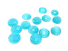 SP002 - 4 pcs Synthetic Opal Stone - Light Blue - 8mm - Faceted - Cabochons - Made in India