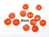 SP004 - 4 pcs Synthetic Opal Stone - Orange - 8mm - Faceted - Cabochons - Made in India