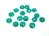 SP013 - 4 pcs Synthetic Opal Stone - Green - 12mm - Faceted - Cabochons - Made in India