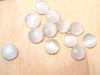 SP005 - 4 pcs Synthetic Opal Stone - White - 8mm - Faceted - Cabochons - Made in India