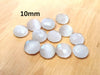 SP010 - 4 pcs Synthetic Opal Stone - White - 10mm - Faceted - Cabochons - Made in India