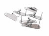 E642 - 10 pcs. (5 pairs) 304 Stainless Steel Fingernail Earring Posts/Bases/Studs/Settings with Rubber Backs - 25mm x 11mm
