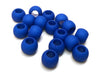 BD926 - 100 pcs Dark Royal Blue Matte Ball Spacer Beads - 10mm - Large Hole: 4.7mm - Fits European Cords and Paracord!