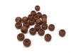 BD994 - 100 pcs Brown Matte Ball Spacer Beads - 12mm - Large Hole: 4.7mm - Fits European Cords and Paracord!