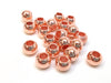BD936 - 100 pcs Rose Gold Smooth Ball Spacer Beads - 10mm - Large Hole: 4.7mm - Fits European Cords and Paracord!