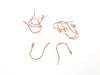 E991 - 50 pcs 304 Stainless Steel Earring Hooks with Loop Hole - 18mm x 15mm - Hypoallergenic! Tarnish Resistant! Rose Gold Plated - Front Facing Perpendicular