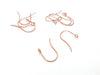 E991 - 50 pcs 304 Stainless Steel Earring Hooks with Loop Hole - 18mm x 15mm - Hypoallergenic! Tarnish Resistant! Rose Gold Plated - Front Facing Perpendicular