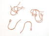 E991 - 50 pcs 304 Stainless Steel Earring Hooks with Loop Hole - 18mm x 15mm - Hypoallergenic! Tarnish Resistant! Rose Gold Plated - Front Facing Perpendicular