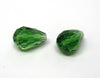 BD319 - 30 pcs Green Crystal Glass Faceted Teardrop Beads - 14mm x 10mm - Hole Size: 1.3mm