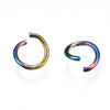 J014 - 100 pcs 304 Stainless Steel Open Jump Rings 6mm - 20 Gauge (0.8mm Thick) - High Quality - Rainbow Plated