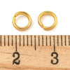 J064 - 100 pcs Double Rings - Gold Plated Open Jump Split Rings - 5mm - 22 Gauge