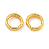 J064 - 100 pcs Double Rings - Gold Plated Open Jump Split Rings - 5mm - 22 Gauge