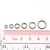 J314 - 1600 pcs. Assortment Box of Gunmetal Open Jump Rings 4mm, 5mm, 6mm, 7mm, 8mm, 10mm - 1mm-1.3mm Thick - Plastic Storage Box Included