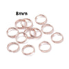JR0002 - 50 pcs Double Rings - 304 Stainless Steel Rose Gold Split Jump Rings - 8mm - Tarnish Resistant! Thickness: 1.5mm