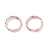 JR0002 - 50 pcs Double Rings - 304 Stainless Steel Rose Gold Split Jump Rings - 8mm - Tarnish Resistant! Thickness: 1.5mm