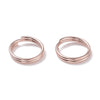 JR0002 - 50 pcs Double Rings - 304 Stainless Steel Rose Gold Split Jump Rings - 8mm - Tarnish Resistant! Thickness: 1.5mm