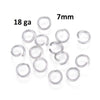 JR0003 - 100 pcs 304 Stainless Steel Silver Tone Open Jump Rings 7mm - 18 Gauge (1mm Thick) - Tarnish Resistant!
