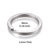 JR0015 - 10 pcs. 304 Stainless Steel Silver Tone Split Rings Key Rings - 30mm (1.18 inch) - Hypoallergenic! Tarnish Resistant! - 3.2mm Thick