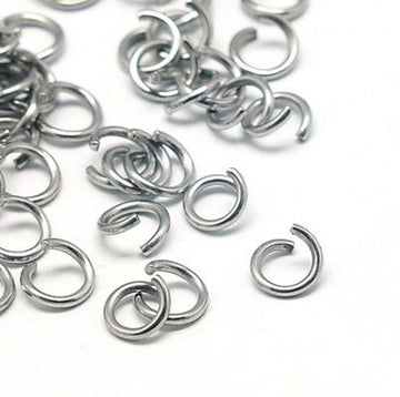 JR0017B - 500 pcs 304 Stainless Steel Open Jump Rings 6mm - 22 Gauge (0.6mm Thick) - High Quality