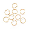 JR0018A - 20 pcs 304 Stainless Steel Open Jump Rings 10mm - 18 Gauge (1mm Thick) - 18K Gold Plated - Tarnish Resistant!