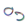JR0019 - 100 pcs 304 Stainless Steel Open Jump Rings 7mm - 20 Gauge (0.8mm Thick) - High Quality - Rainbow Plated