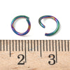 JR0019 - 100 pcs 304 Stainless Steel Open Jump Rings 7mm - 20 Gauge (0.8mm Thick) - High Quality - Rainbow Plated