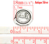 BD133 - 5 pcs. Antique Silver LARGE Letter "L" Alphabet Letter - 18mm x 18mm - Wax Design