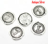 BD133 - 5 pcs. Antique Silver LARGE Letter "L" Alphabet Letter - 18mm x 18mm - Wax Design