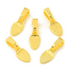 MP0060 - 100 pcs. Gold Small Spoon Tag Glue On Bails - 16mm x 5.5mm - Hole Size: 2.5mm x 4.5mm