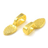 MP0060 - 100 pcs. Gold Small Spoon Tag Glue On Bails - 16mm x 5.5mm - Hole Size: 2.5mm x 4.5mm