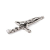 MP0070 - 1 pc. 304 Stainless Steel Antique Silver Crucifix Cross Charm Pendant - 84mm x 43mm (3.3" x 1.7") - Hole Size: 8mm x 4mm - INRI