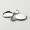 MP0077 - 10 pcs. 304 Stainless Steel Silver Tone Pendant Trays Circle Settings Bezels Cabochons - 12mm Glue Pad Setting - With Bail