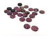 CA842 - 10 pcs Druzy Resin Embellishment Cabochons Magenta Pink Fuchsia - 10mm - Dome Circle
