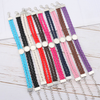 B005 - 10 pcs Assortment of Faux Leather Bracelets with 12mm Glue Pad Bezel Trays & Extender Chain - Adjustable from 7" to 9" - Double Braided Cord