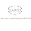 N149 - 10M (32.8ft) - Rose Gold Plated Curb Chain -3.4mm x 2.2mm Links