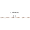 N149 - 10M (32.8ft) - Rose Gold Plated Curb Chain -3.4mm x 2.2mm Links